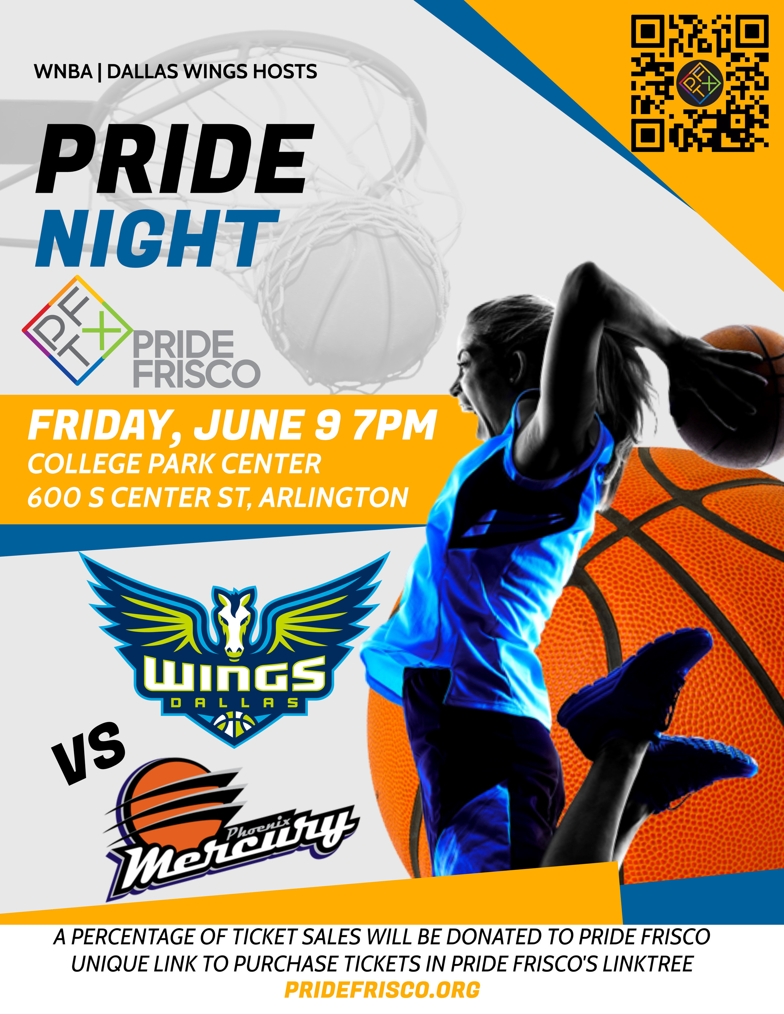 WNBADallas Wings hosts PRIDE NIGHT